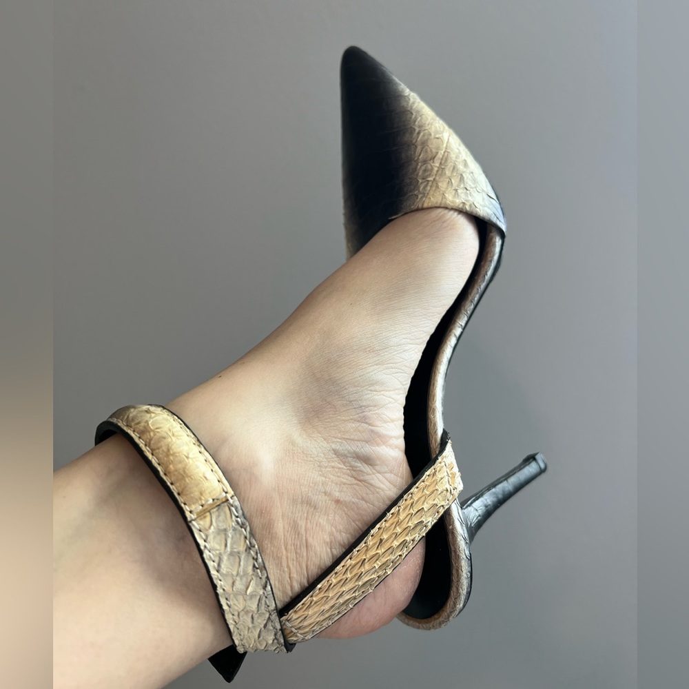 Alexander Wang Python Leather Ankle Strap Pumps - image 8